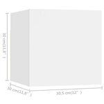 vidaXL Ensemble de meuble TV 6 Pièces Blanc Aggloméré