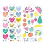 30  Feuilles  Autocollants - 23X12 Cm - Tutti Frutti