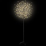 vidaXL Sapin de Noël 200 LED blanc chaud Cerisier en fleurs 180 cm