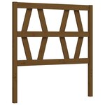 vidaXL Cadre de lit tête de lit marron miel 90x200 cm bois massif