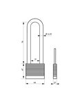 THIRARD - Cadenas à clé Fédéral Lock Protector  extérieur  acier  anse haute  double verrouillage  44mm  2 clés
