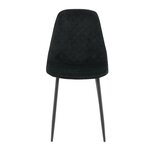 Venture Home Chaises à manger lot de 2 Polar velours points noir
