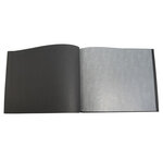 EXACOMPTA Album photos à vis HARMONY. Capacité 160 photos, pages noires. 37x29 cm, noir et c½ur argent