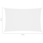 vidaXL Voile de parasol Tissu Oxford rectangulaire 5x8 m Blanc