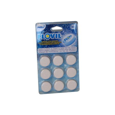 lot de 5 blisters Flovil de 9 pastilles - floculant piscine