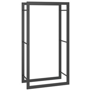 vidaXL Portant de bois de chauffage Noir mat 50x28x94 cm Acier