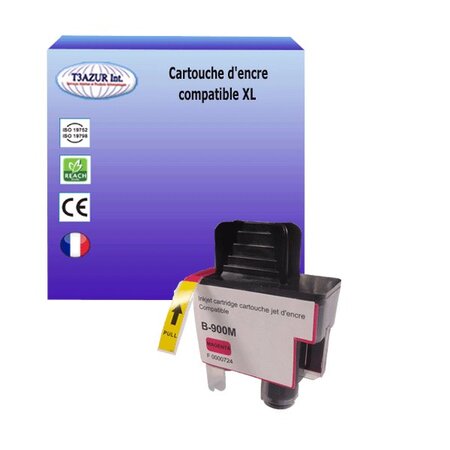 Cartouche compatible avec Brother LC900 pour Brother MFC620CN, MFC640CW, MFC820CW, MFC830CLN, MFC830CLWN - Magenta  – T3AZUR