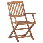 vidaXL Mobilier à dîner de jardin 5 Pièces Bois d'acacia solide