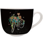 Bol en porcelaine chat vélo jewels amys bug art