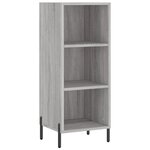 vidaXL Buffet haut Sonoma gris 34 5x32 5x180 cm Bois d'ingénierie