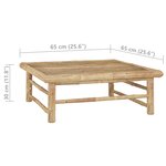 vidaXL Salon de jardin 6 Pièces avec coussins blanc crème Bambou