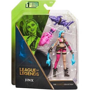 League of legends - figurine 10 cm jinx officielle - 6062258 - avec 12 points d'articulation & accessoires - jouet collection