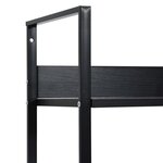 vidaXL Bibliothèque à 3 niveaux Noir 60x27 6x90 5 cm Aggloméré