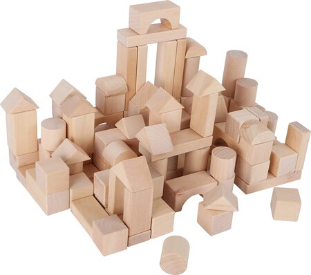 Blocs De Construction En Bois Naturel