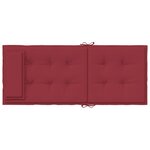vidaXL Coussins de chaise à dossier haut lot de 4 rouge bordeaux