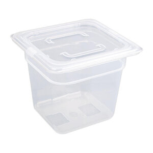 Lot de 4 bacs en polypropylène avec couvercle gn 1/6 150 mm - vogue -  - polypropylène2 2 176x150mm
