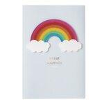 Carte de voeux ornement arc-en-ciel détachable - draeger paris