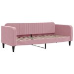 vidaXL Lit de jour avec lit gigogne rose 80x200 cm velours