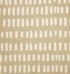Coupon de tissu DIY - Taupe motif blanc 50 x 140 cm