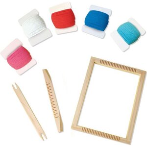 Ses creative jeu de tissage - avec fils de différentes couleurs