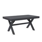Table de jardin 6 places belize gris résine 168 x 98 cm