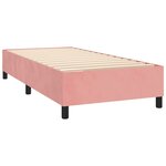 vidaXL Sommier tapissier avec matelas et LED Rose 80x200 cm Velours