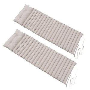 Lot de 2 matelas bain de soleil sormiou taupe polyester 180x60cm