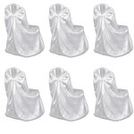 Housse de chaise blanche pour le banquet de mariage 6 pièces