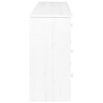 vidaXL Buffet 7 tiroirs Blanc 113x35x73 cm Bois de pin massif