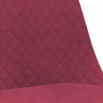 vidaXL Chaises pivotantes à manger lot de 4 Rouge bordeaux Tissu