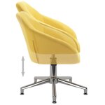 vidaXL Chaises pivotantes à manger lot de 2 jaune tissu