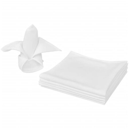 vidaXL Serviettes de table 10 Pièces Blanc 50x50 cm