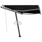 vidaXL Auvent manuel rétractable sur pied 300x250 cm Anthracite