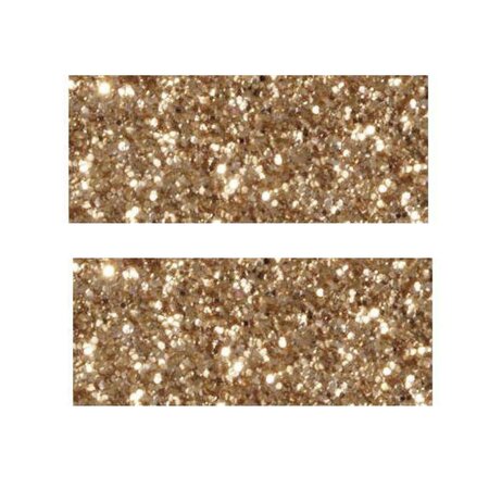 2 masking tapes à paillettes 5 m x 15 mm - doré pâle
