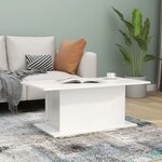 vidaXL Table basse Blanc 102x55 5x40 cm Aggloméré