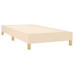vidaXL Lit à sommier tapissier avec matelas Crème 100x200 cm Tissu