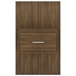 vidaXL Table de chevet murale Chêne marron