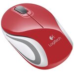 Logitech souris mini sans fil optique - m187 rouge