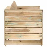 vidaXL Salon de jardin 2 Pièces avec coussins vert bois imprégné