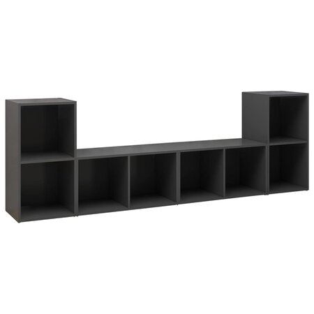 vidaXL Meubles TV 4 Pièces Gris 72x35x36 5 cm Aggloméré
