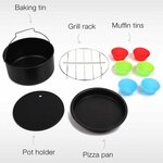 Princess Set d'accessoires de friteuse 10 Pièces 5 2 L Métal et silicone