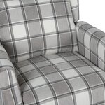 vidaXL Fauteuil de massage Gris Tissu