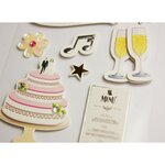 Autocollants en relief à paillettes - Mariage