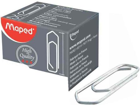 Boite de 1000 Trombones Attache lettres acier 30 mm MAPED