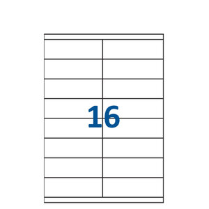 Lot de 500 planches étiquettes autocollantes sur feuille a4 : 105 x 35 mm (16 étiquettes par feuille, spéciales bons de transport)