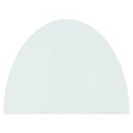 vidaXL Plaque de verre de cheminée Demi-rond 800x600 mm