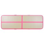 vidaXL Tapis gonflable de gymnastique avec pompe 800x100x10cm PVC Rose