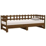 vidaXL Lit coulissant Marron miel 2x(90x200) cm Bois de pin solide