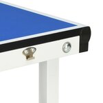 vidaXL Table de ping-pong avec filet 152x76x66 cm Bleu
