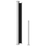 vidaXL Auvent latéral rétractable de patio 220x500 cm Noir